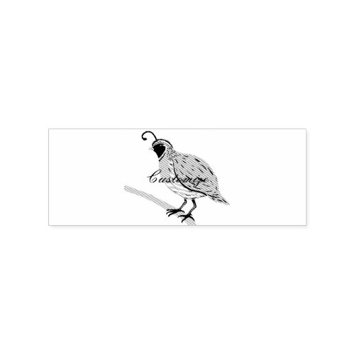 Bobwhite Blue_throated Quail Thunder_Cove Rubber Stamp