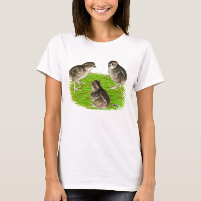 Bobwhite Quail Chicks T-Shirt (Front)