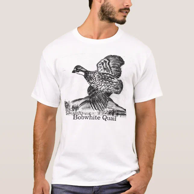 Bobwhite Quail Drawing on T-Shirt Zazzle