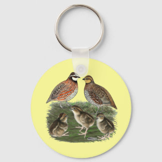 Bobwhite Quail Family Keychain