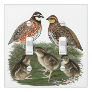Bobwhite Quail Family Light Switch Cover