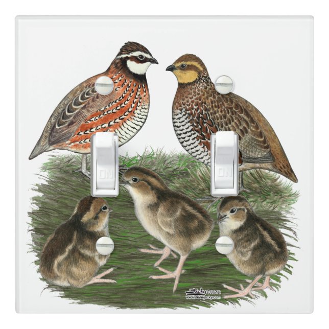 Bobwhite Quail Family Light Switch Cover (In Situ)