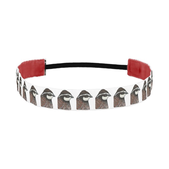 Bobwhite Quail Head Athletic Headband (Front)