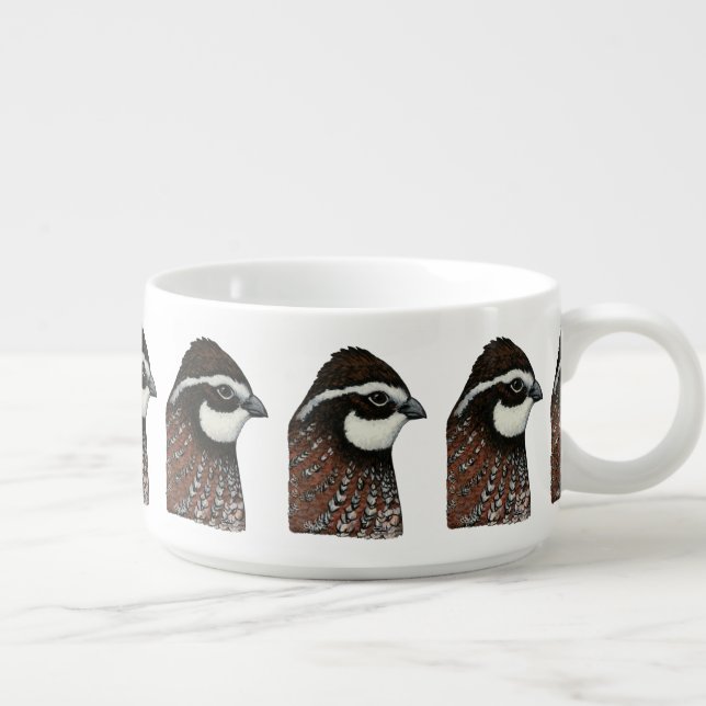 Bobwhite Quail Head Bowl (Left)