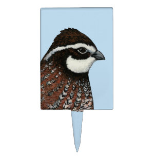 Bobwhite Quail Head Cake Topper