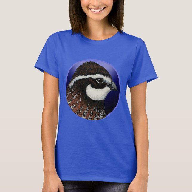 Bobwhite Quail Head Circle T-Shirt (Front)