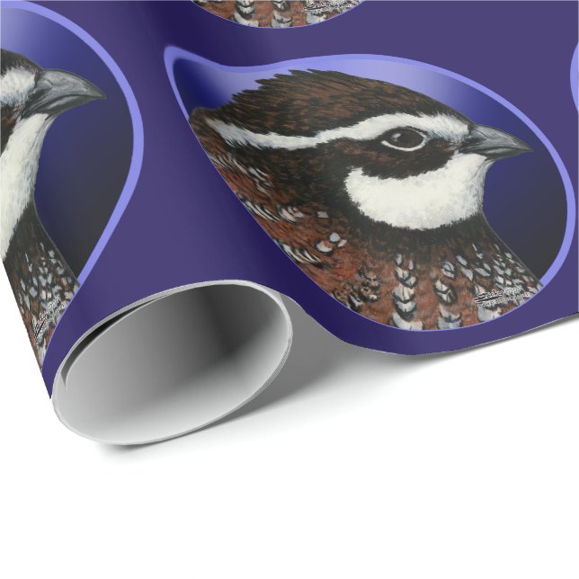 Bobwhite Quail Head Circle Wrapping Paper (Roll Corner)