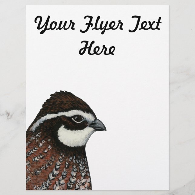 Bobwhite Quail Head Flyer (Front)