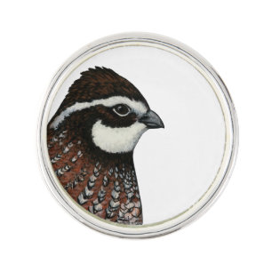 Bobwhite Quail Head Lapel Pin