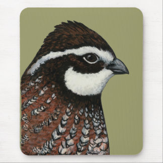 Bobwhite Quail Head Mouse Pad