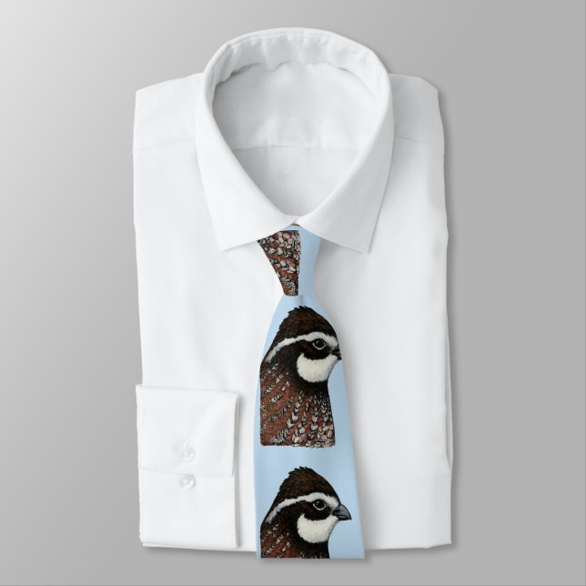 Bobwhite Quail Head Neck Tie (Tied)