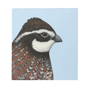 Bobwhite Quail Head Notepad