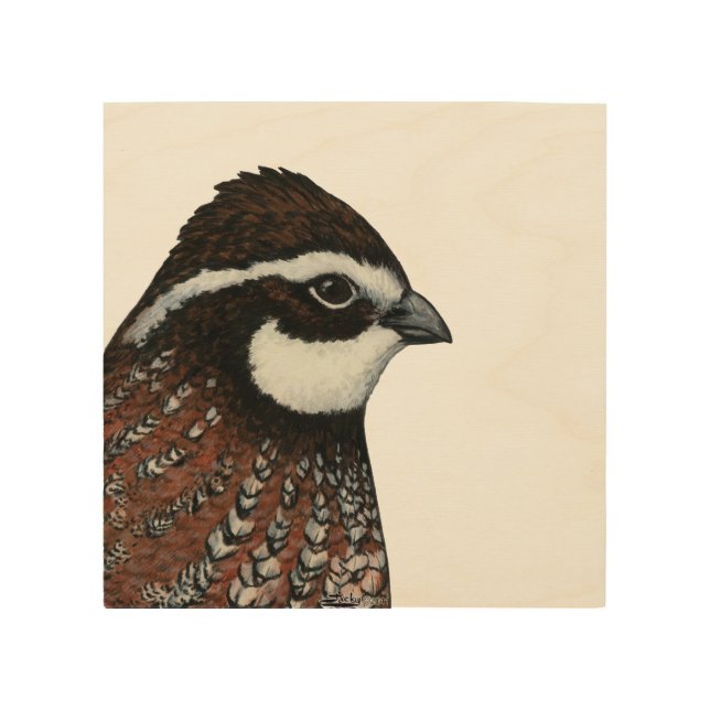 Bobwhite Quail Head Wood Wall Art (Front)