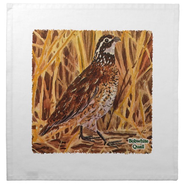 Bobwhite Quail Logo (field) Napkin (Front)