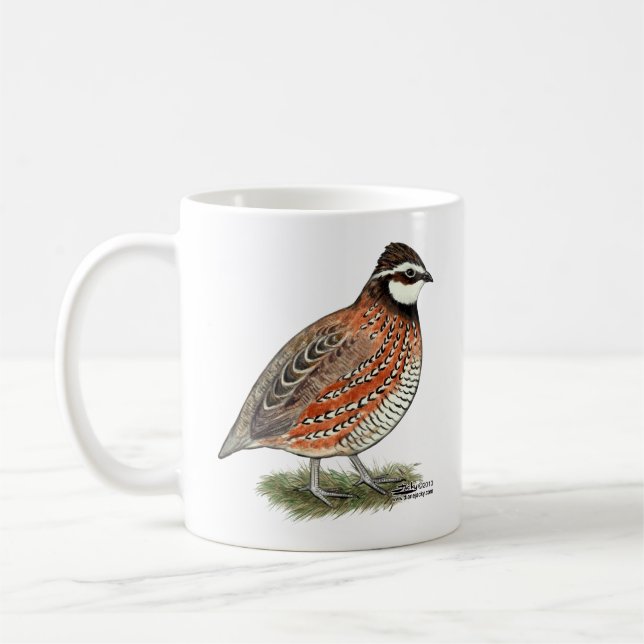 Bobwhite Quail Rooster Coffee Mug (Left)