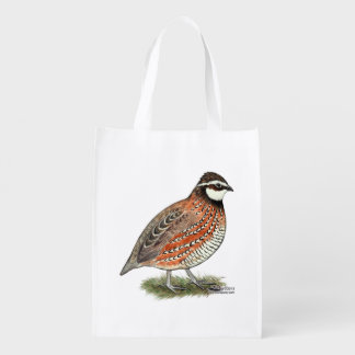 Bobwhite Quail Rooster Grocery Bag