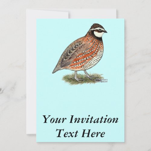 Bobwhite Quail Rooster Invitation