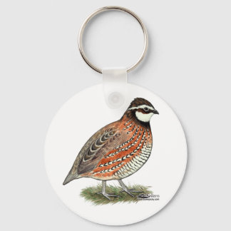 Bobwhite Quail Rooster Keychain
