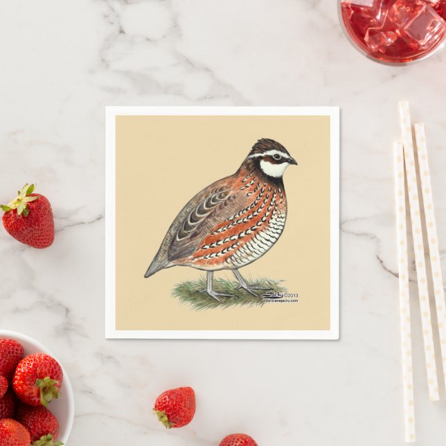 Bobwhite Quail Rooster Napkins (Insitu)