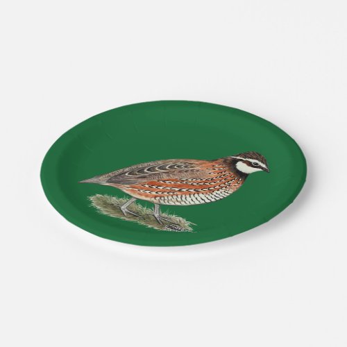 Bobwhite Quail Rooster Paper Plates