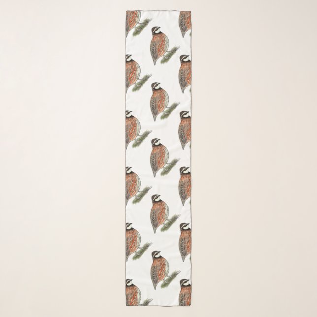 Bobwhite Quail Rooster Scarf (Front)