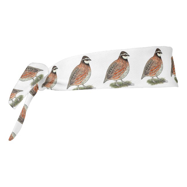Bobwhite Quail Rooster Tie Headband (Rotate 270)