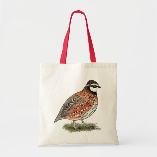 Bobwhite Quail Rooster Tote Bag (Front)