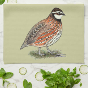 Bobwhite Quail Rooster Towel