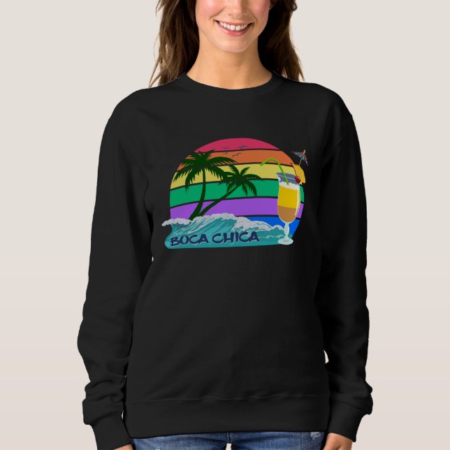 Boca Chica Palms Dominican Republic Caribbean  Sou Sweatshirt (Front)