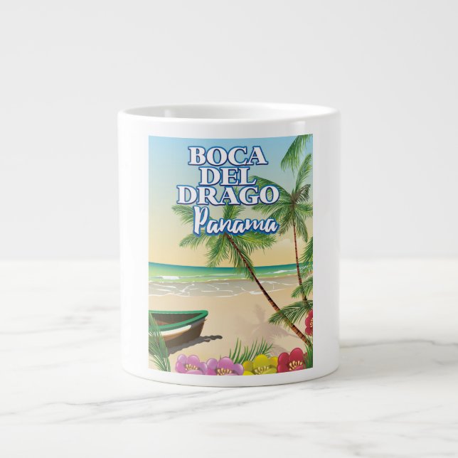Boca del Drago Panama Beach travel poster Giant Coffee Mug (Front)