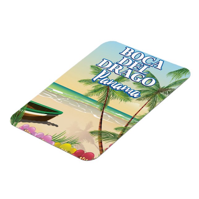 Boca del Drago Panama Beach travel poster Magnet (Left Side)