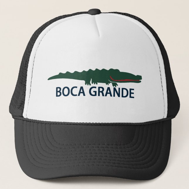 Boca Grande - Alligator. Trucker Hat (Front)