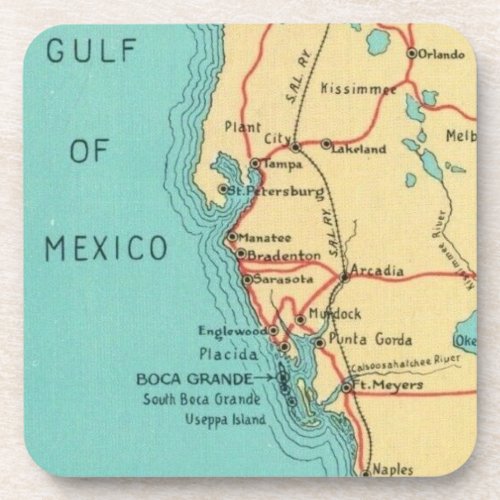 Boca Grande  Useppa Island Florida Beverage Coaster