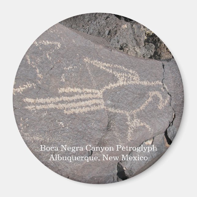 Boca Negra Canyon Petroglyph Magnet (Front)