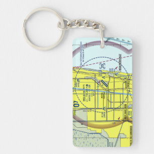Boca Raton Airport chart / taxi diagram Keychain