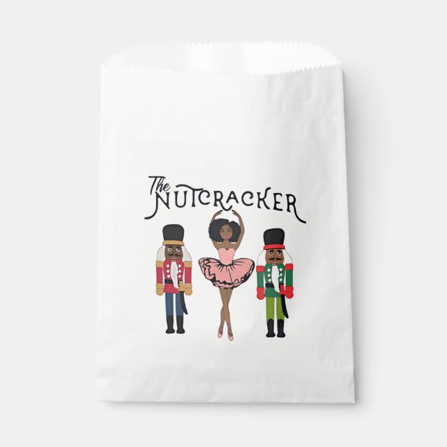 Boca Raton Black Nutcracker Funny Christmas  Favor Bag (Front)
