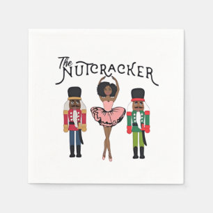 Boca Raton Black Nutcracker Funny Christmas Napkins