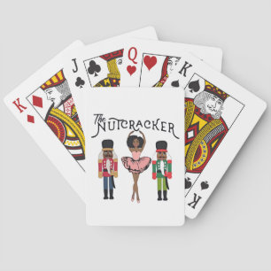 Boca Raton Black Nutcracker Funny Christmas Poker Cards