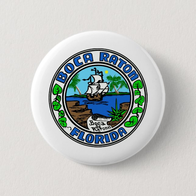 Boca Raton Florida Button (Front)