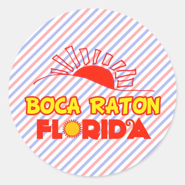 Boca Raton, Florida Classic Round Sticker (Front)