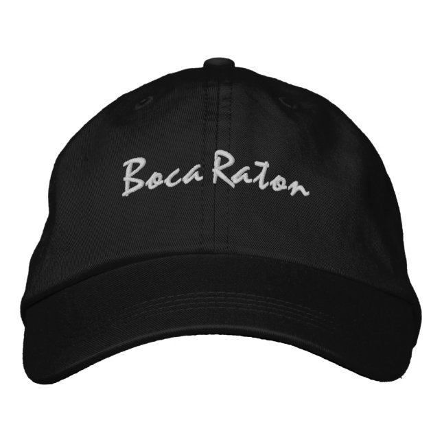 Boca Raton Florida Embroidered Baseball Hat (Front)