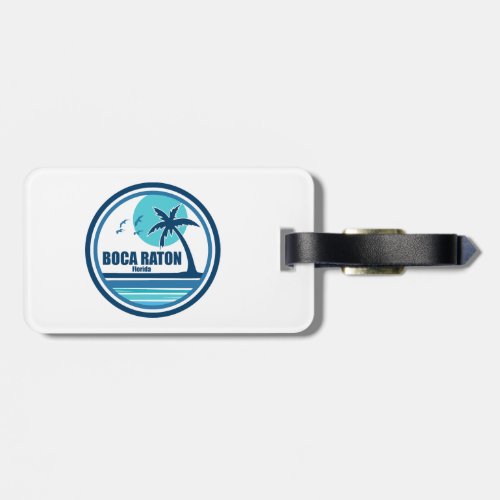 Boca Raton Florida Palm Tree Birds Luggage Tag