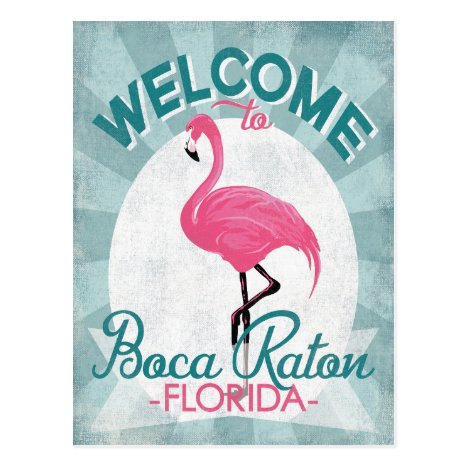Boca Raton Gifts & T-shirts - Pink Flamingo Retro - Nifty Printables