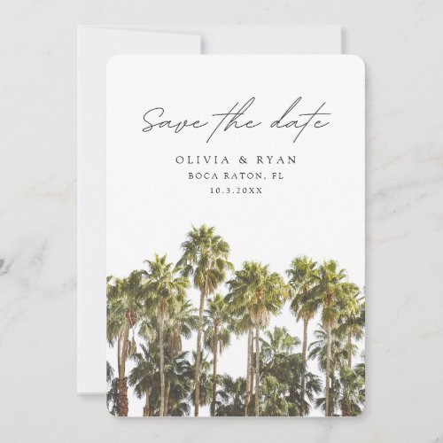 Boca Raton Wedding Florida Save the Date Invitation