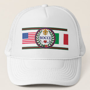 Bocce America nad Italy truckers cap