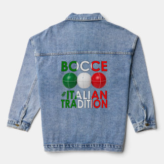 Bocce an Italian Tradition Denim Jacket