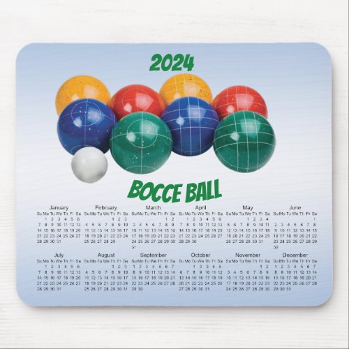 Bocce Ball 2024 Calendar Mousepad