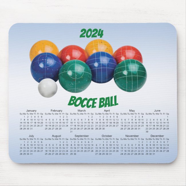 Bocce Ball 2024 Calendar Mousepad