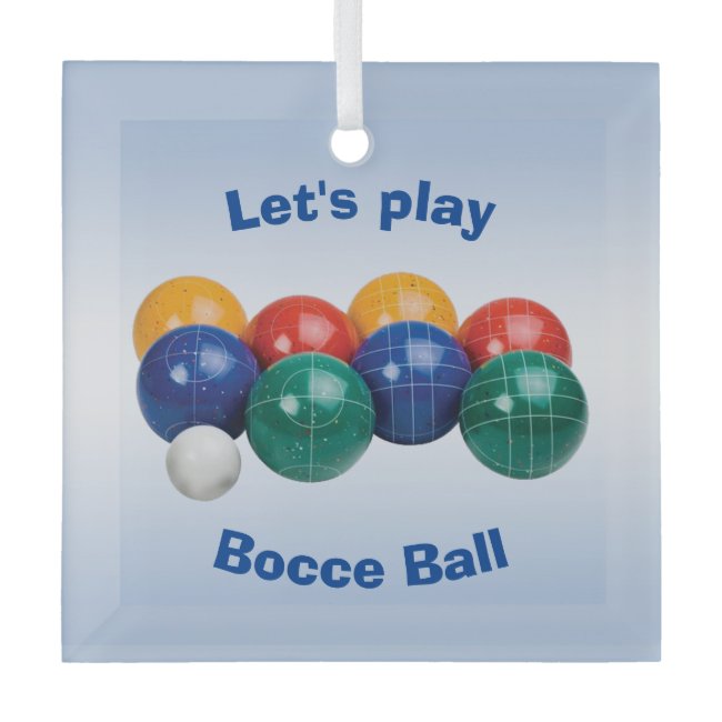 Bocce Ball Beveled Glass Ornament