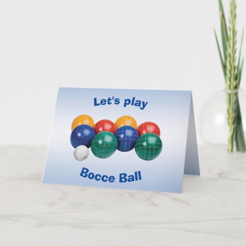 Bocce Ball Blank Card